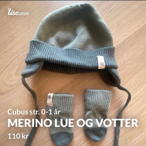 Merino lue og votter 0-1 år