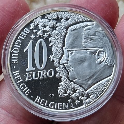 Belgias første Euro i sølv - 10 Euro