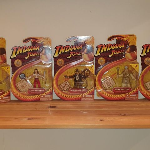 Indiana Jones MOC figurer 2008. Hasbro. Jakten på den forsvunne skatten 1981.