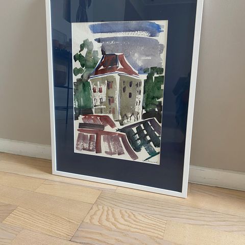 Watercolour painting Framed (58/46 cm)