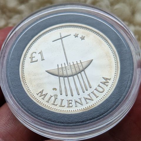 Irlands Millenniumsmynt, sølv - £1 piedfort