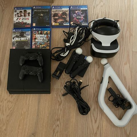 Ps4 1TB og PS VR med tilbehør