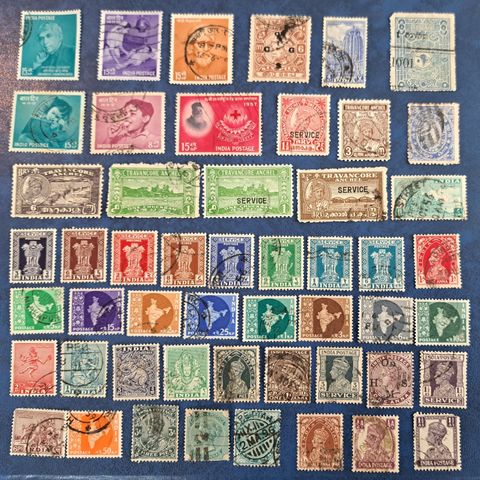 INDIA. 51 forskjellige frimerker