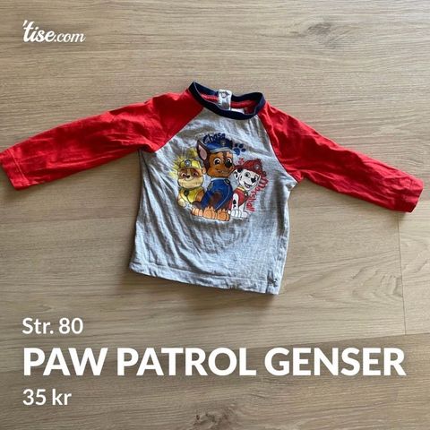 Paw Patrol genser str.80