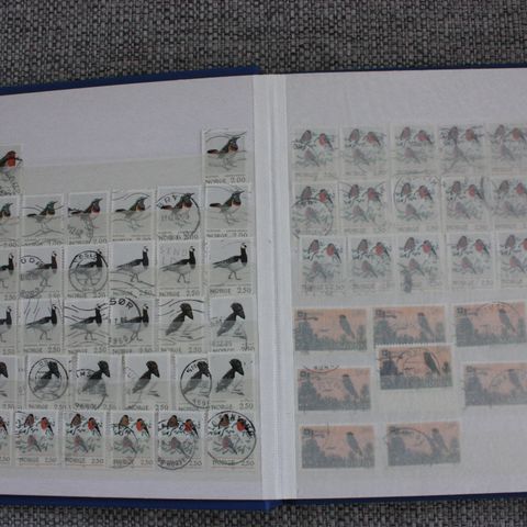 Norske frimerker av dyr og blomster ( ca 700 stk)