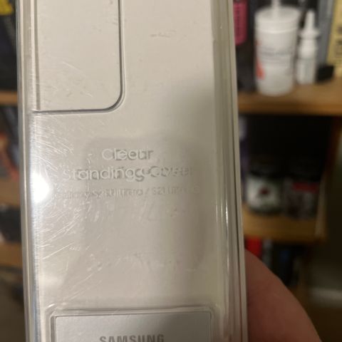 Clear standing cover til Samsung S21 Ultra/Ultra 5G
