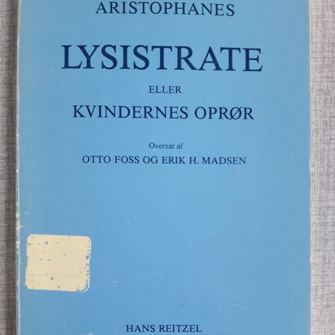 Aristophanes- Lysistrate eller kvindernes oprør