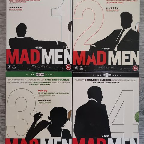 Mad Men sesong 1, 2, 3 og 4 DVD