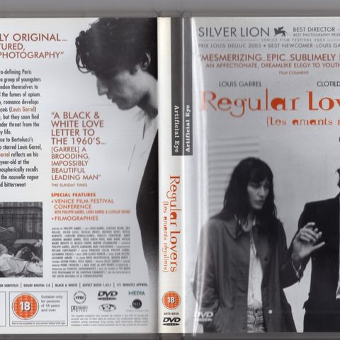 Philippe Garrel "Regular Lovers" Artificial Eye DVD