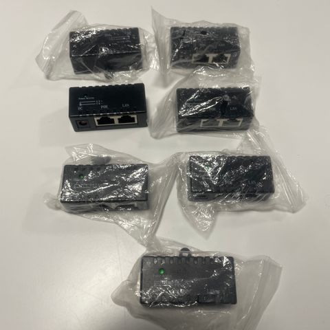 Poe ethernet/strøm adaptere