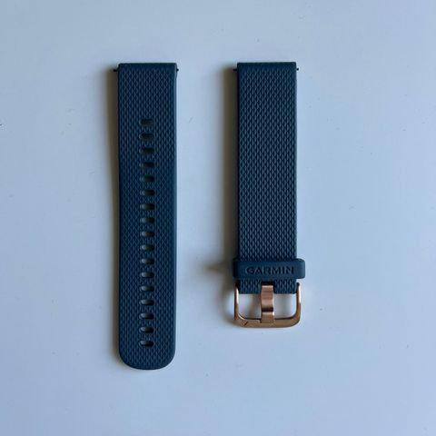 Garmin hurtigutløsningsremmer (20 mm), blågrå med roségull
