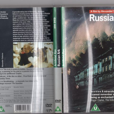 Alexander Sokurov " Russian Ark " Artificial Eye DVD