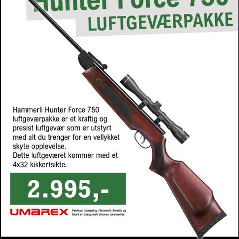 Hämmerli Hunter Force 750 Luftgeværpakke