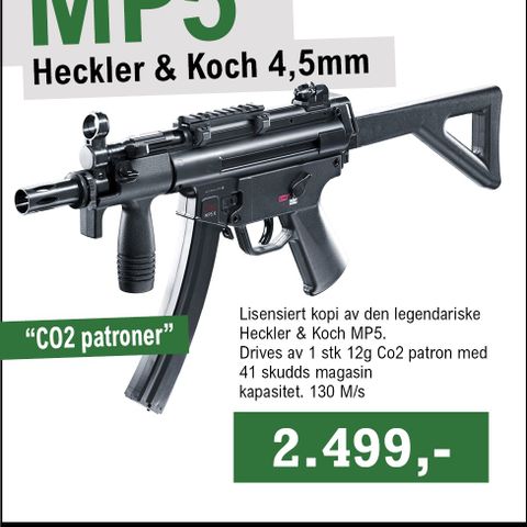 Heckler&Koch MP5 4,5 mm (.177) BB CO2 130m/s