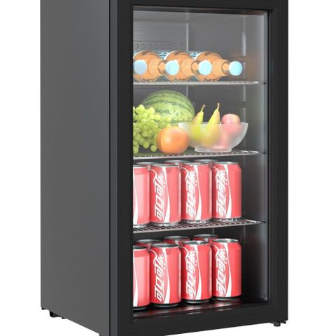 Minikjøleskap m/ glassdør 80L - Bordmodell