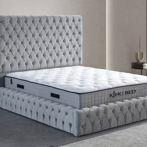 King Bed seng+ sengegavl og madrass