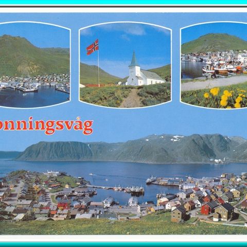 ** HONNINGSVÅG. HURTIGRUTA & HAVNEN & KIRKE ** REF.  N1463