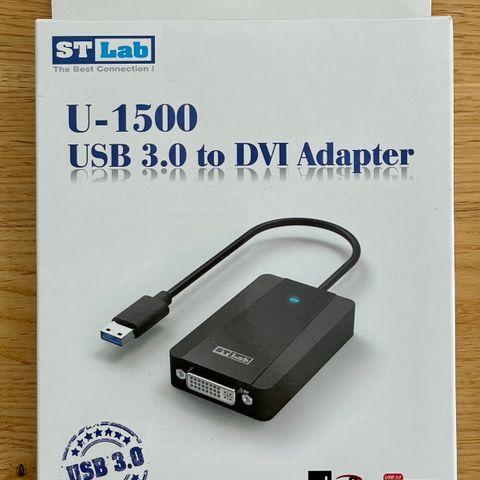 ST LAB USB 3.0 til DVI adapter. Ny i eske