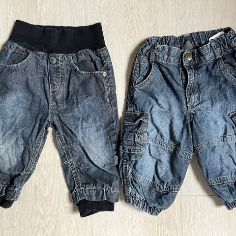 2 stk. jeans str. 74