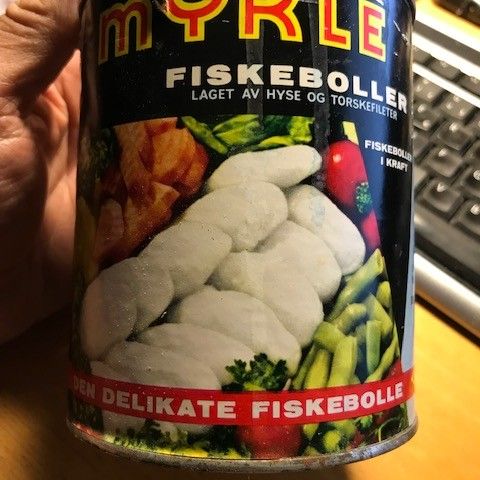 Gammel Mykle fiskeboller blikkboks