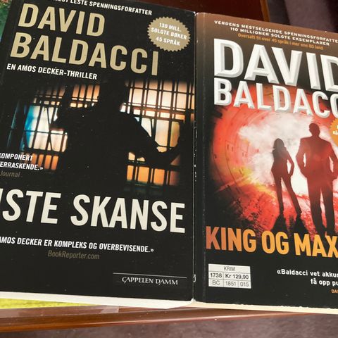 Siste skanse.  King og Maxwell.   David Baldacci.  Stor pocket