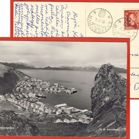 ** HAMMERFEST STPL 1956 . HAVNEN & FERGER ** REF. 3147