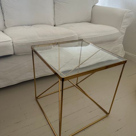 Sofabord / Sidebord i glass og metall