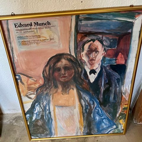 Edvard Munch  bilde innrammet - Trykk