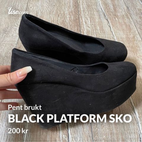 Black Platform Sko