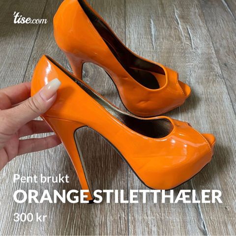 Orange Stiletthæler