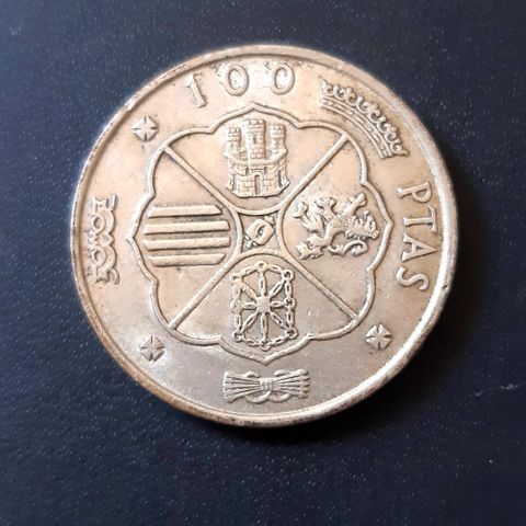 100 Pesetas 1966. Spania Sølv.