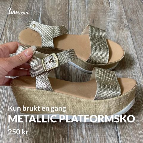 Metallic Platform-sandaler