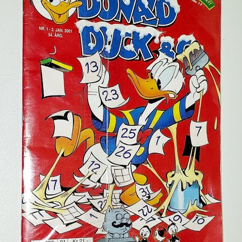 DONALD DUCK & CO BLAD.NR.1-2001.UÅPNET.