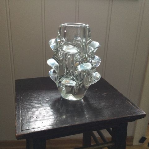 Eystein Sandnes vase fra Magnor glassverk - 50-tallet