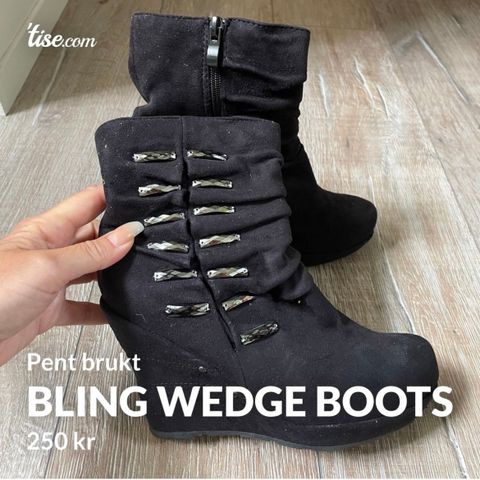 Bling Wedge Boots