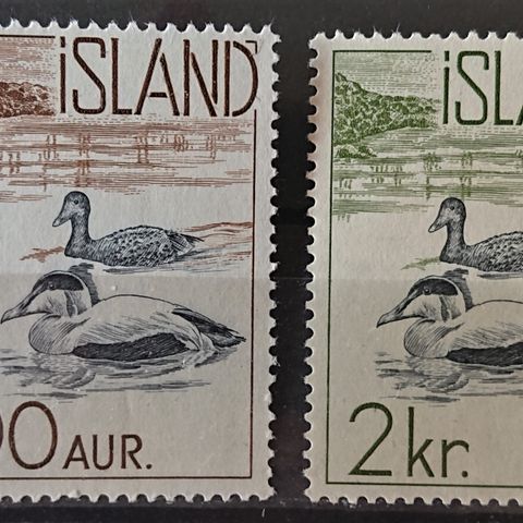 ISLAND: 1959, AFA 336- 39, Laks og Edderfugler,  postfrisk / Is73  v..
