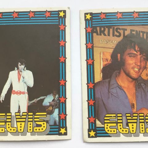 Elvis samlekort fra stjernepose 80-tallet