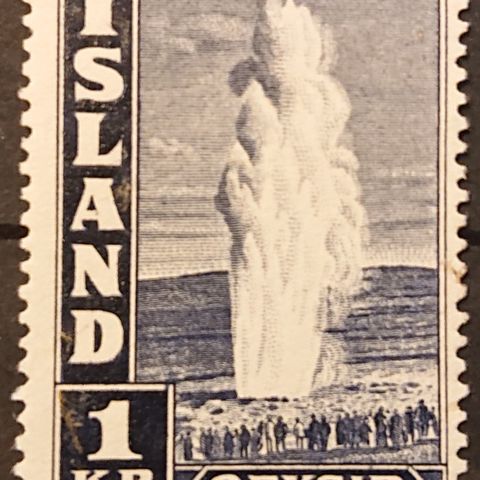ISLAND: 1943, AFA 240, Geysir, suppl.verdi, postfrisk / Is81 v..
