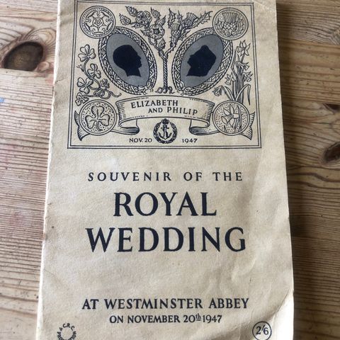 Souvenir of the Royal wedding at Westminster Abbey