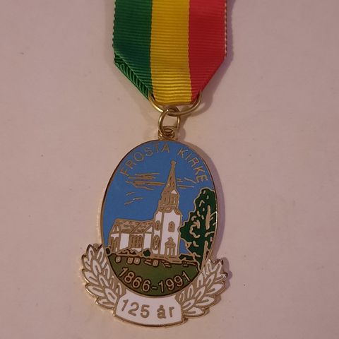 Frosta kirke 125 år - 1866-1991 Medalje