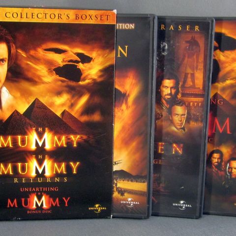 Mumien - 3 disk boks på DVD