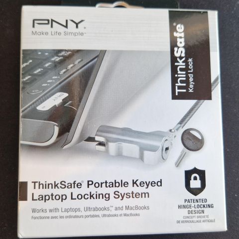 PNY ThinkSafe Portable Keyed Laptop Locking System (lås for bærbar PC)
