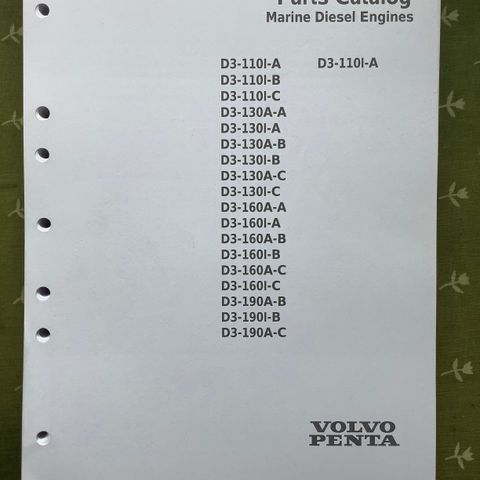 Delekatalog / parts manual Volvo Penta D3