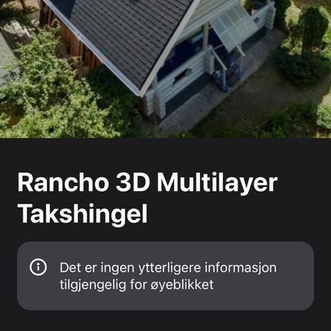 3D Takshingel fra Rancho