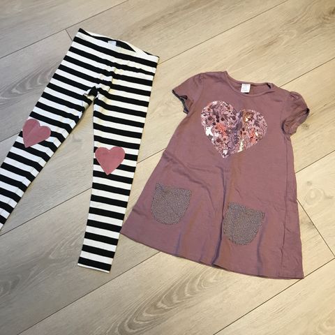 Tunika og leggings strl 122