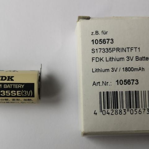 FDK Lithium 3v CR17335PRINTFT1 Batteri