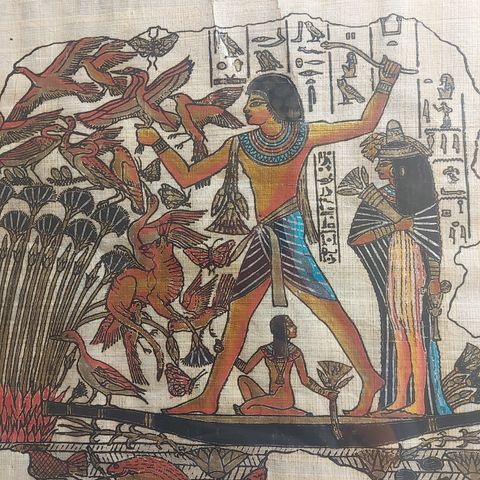 Ekte papyrus bilde fra Egypt