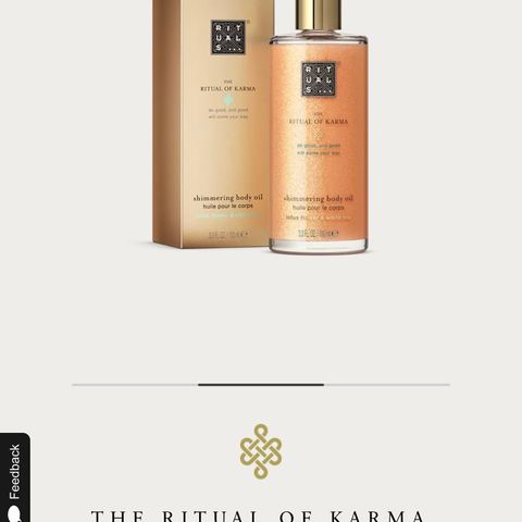 Helt ny RITUAL produkt (Ritual of Karma Body Shimmer Oil