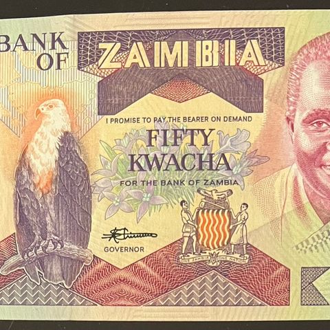 ZAMBIA. 50 KWACHA1986-88.  P-28.  UNC