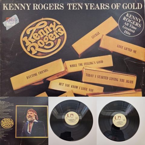 KENNY ROGERS TEN YEARS OF GOLD 1977 - VINTAGE/RETRO LP-VINYL (ALBUM)